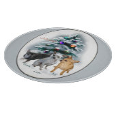 Chihuahua Kerstmis Snijplank (Hoek)