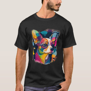 Chihuahua Kleurrijke Kunst Salvador Dali Hond Pupp T-shirt