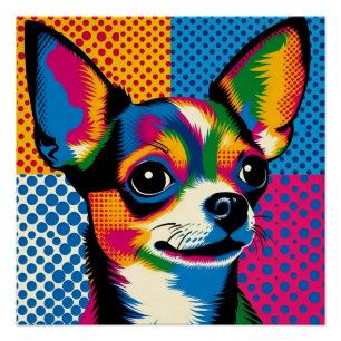 Chihuahua, Kleurrijke Pop Art Stijl, Perfect Poster