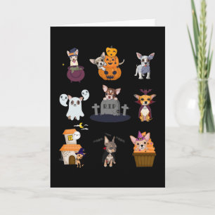Chihuahua Kostuum Halloween T-shirt Schattig Hallo Kaart