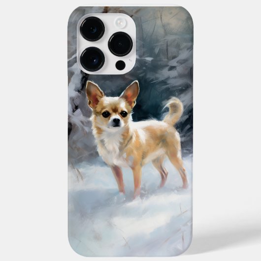 Chihuahua Laat het sneeuwen Kerstmis Case-Mate iPhone Case (Achterkant)