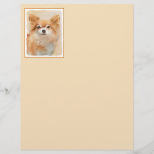 Chihuahua langharige hond schilderij originele kun