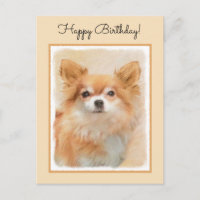 Chihuahua Langharige Hond Schilderij Originele Kun