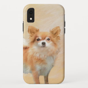 Chihuahua Langharige Hond Schilderij Originele Kun iPhone XR Hoesje