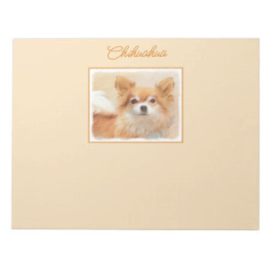 Chihuahua langharige hond schilderij originele kun notitieblok