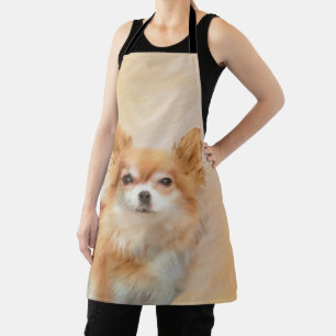 Chihuahua Langharige Hond Schilderij Originele Kun Schort