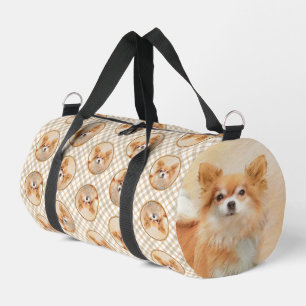 Chihuahua Langharige Schilderij Originele Hond Kun Plunjezak