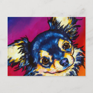 Chihuahua LC zwart en tan Briefkaart