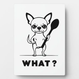Chihuahua Lepel Verrassing Grappige Hond Kunst Fotoplaat