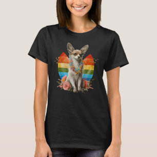 Chihuahua Leuke Hond Mooie Bloemen Meisje Plant 1 T-shirt