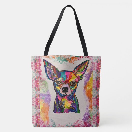 Chihuahua Love Canvas tas (Voorkant)