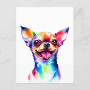 Chihuahua Lover Colorful Chihuahua Dog art Briefkaart