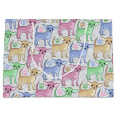 Chihuahua Lover Colorful Pattern Groot Cadeauzakje (Voorkant)