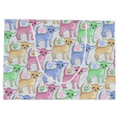 Chihuahua Lover Colorful Pattern Groot Cadeauzakje (Achterkant)
