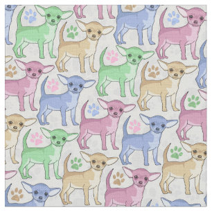 Chihuahua Lover Colorful Pattern Stof