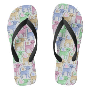 Chihuahua Lover Colorful Pattern Teenslippers