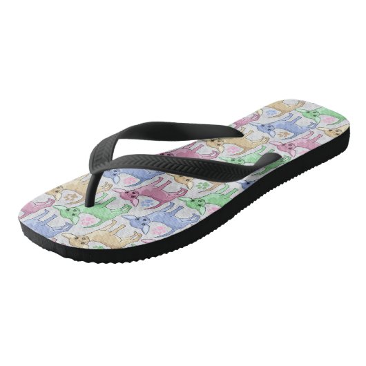 Chihuahua Lover Colorful Pattern Teenslippers (Schuin)