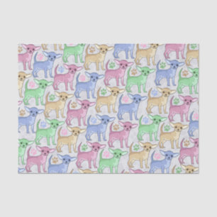 Chihuahua Lover Colorful Pattern Tissuepapier