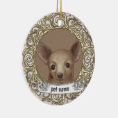 Chihuahua Loving Memory-hanger Keramisch Ornament (Rechts)