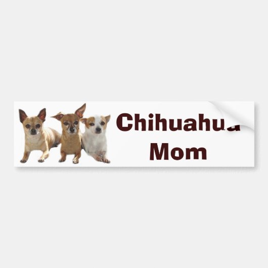 Chihuahua Mam Bumpersticker (Voorkant)