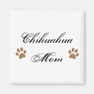 Chihuahua Mam Script met Pawprints Magneet