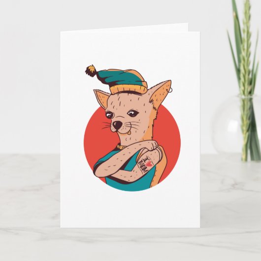 Chihuahua Mam Tattoo Kaart (Voorkant)