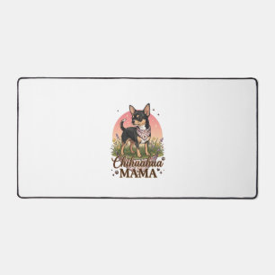 Chihuahua Mama Hond Roze Bloemen Bandana_1 Bureaumat