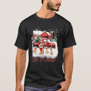 Chihuahua Merry kerst laat het sneeuwen T-shirt