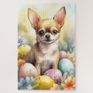 Chihuahua met Pasen Eieren Vakantie Legpuzzel