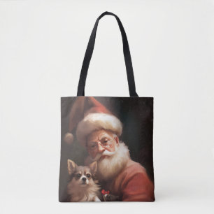 Chihuahua met Sinterklaas Festieve Kerstmis Draagtas