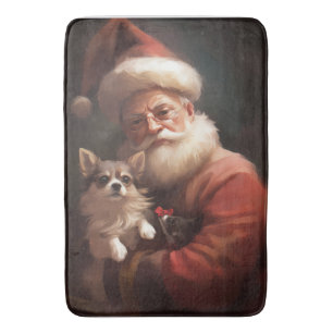 Chihuahua met Sinterklaas Festive Kerstmis Badmat