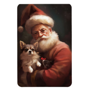 Chihuahua met Sinterklaas Festive Kerstmis Magneet