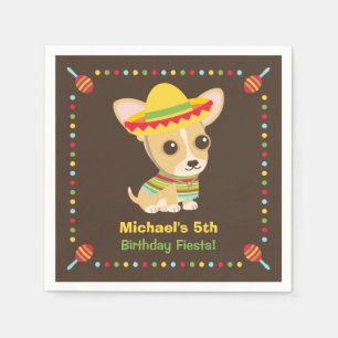 Chihuahua Mexicaanse Kinder Fiesta Party Supplies Servetten