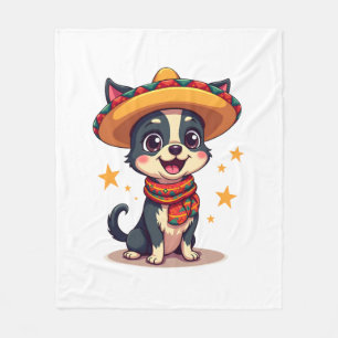 Chihuahua Mexico Cinco de Mayo Grappige Hond K Fleece Deken