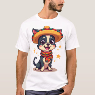 Chihuahua Mexico Cinco de Mayo Grappige Hond K T-shirt