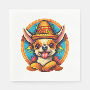 Chihuahua Mexico Cinco de Mayo Grappige Hond Servet