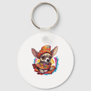 Chihuahua Mexico Cinco de Mayo Grappige Hond Sleutelhanger