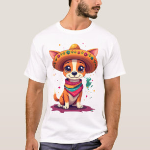 Chihuahua Mexico Cinco de Mayo Grappige Hond T-shirt