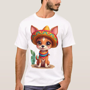 Chihuahua Mexico Cinco de Mayo Grappige Hond T-shirt