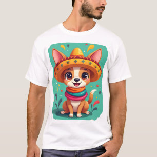 Chihuahua Mexico Cinco de Mayo Grappige Hond T-shirt
