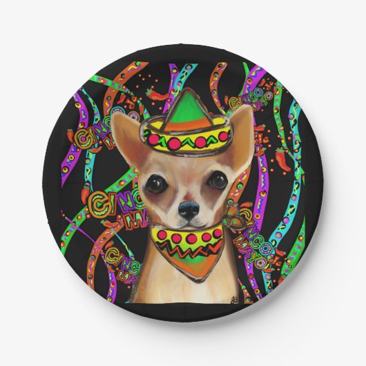 Chihuahua Mexico Papieren Bordje (Voorkant)