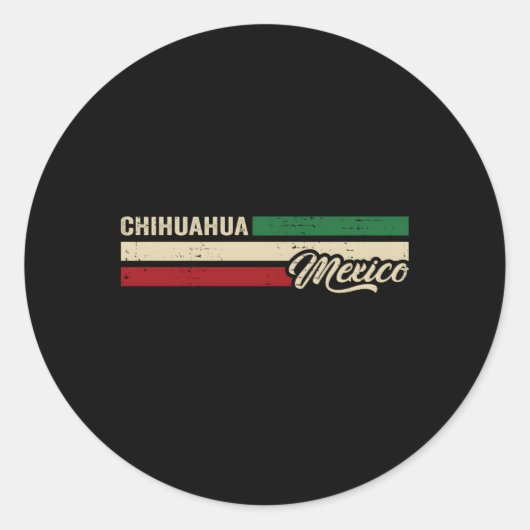Chihuahua Mexico Ronde Sticker (Voorkant)