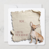 Chihuahua Mom gescheurd papier Moederdag Kaart (Voorkant)