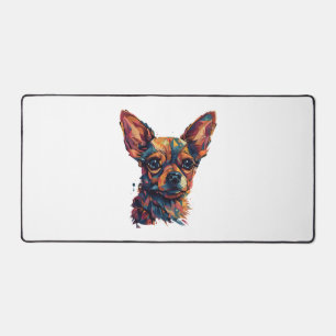 Chihuahua mozaïek geometrische kunst hond bureaumat