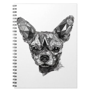 Chihuahua mozaïek geometrische kunst hond notitieboek