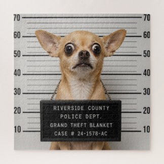 Chihuahua Mugshot: Grote Diefstal van Deken Legpuzzel
