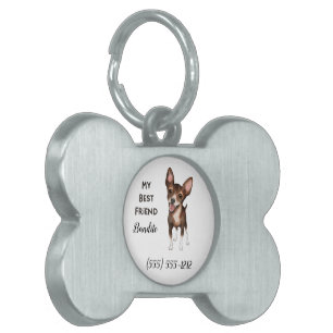Chihuahua My Best Friend Custom Dog Bone Name Pet Huisdieren Naamplaatje