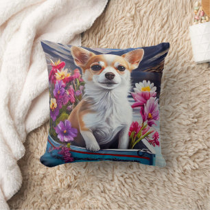 Chihuahua op een peddel: Een landschapsavontuur Kussen