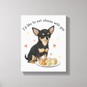 Chihuahua opgerekt canvasprint canvas afdruk