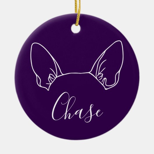 Chihuahua Ornament (Om Logo) (Voorkant)